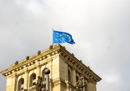 The illustration illustrates the four pillars of the eu data strategy on which the vision is based.