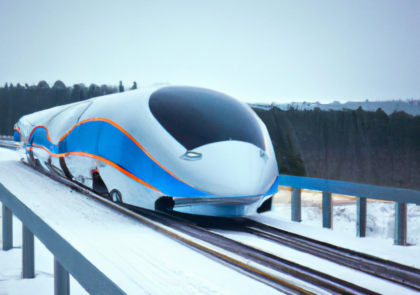 Kuvituskuvassa futuristinen juna.