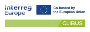 A logo banner with texts Interreg Europe, Clibus and Co-funded by the European Union.